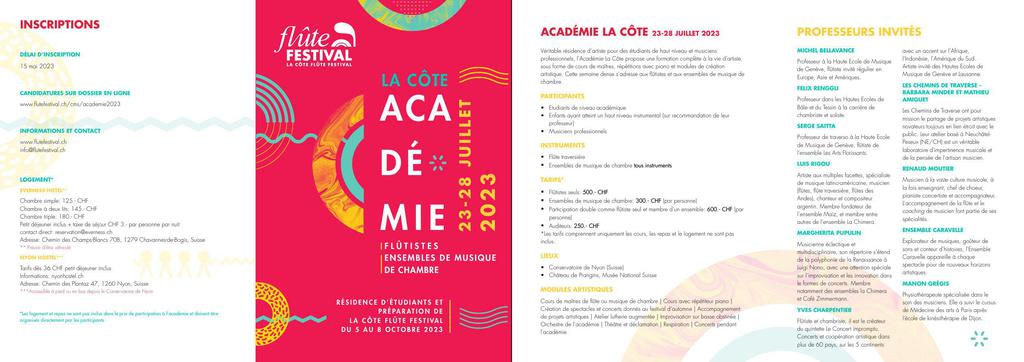 flyer académie la cote 2023-1