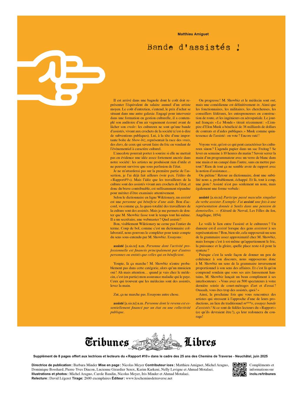 Rapport #10 - Tribunes Libres p.8